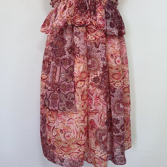 Voyage Los Angeles Dress Pink Paisley “Mediterranean Capri” Dress Sz Sm - Picture 3 of 7
